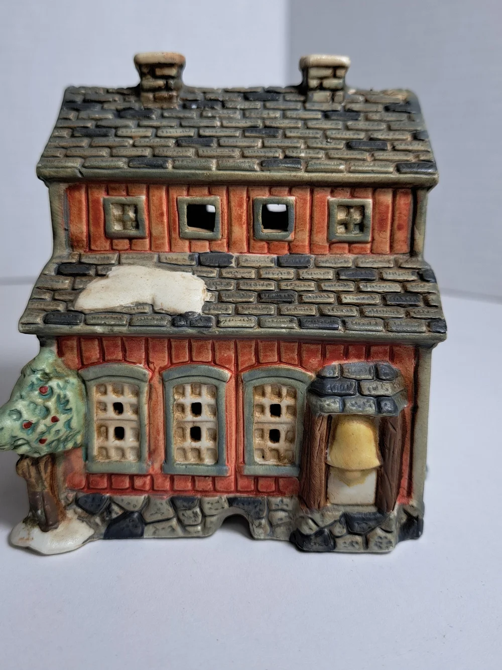 Lot of 2 Dickens Christmas Buildings, 1995 School House & 1990's Village House